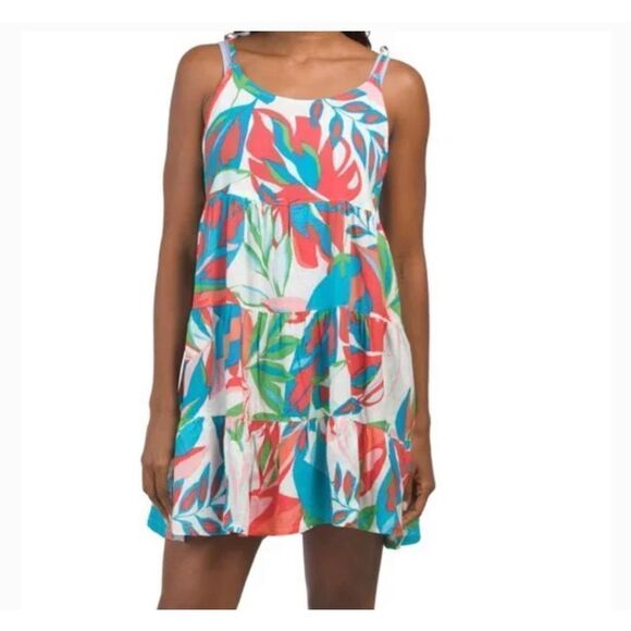 C&C CALIFORNIA Multi Tie Shoulder Cover-up Beach Dress - Picture 1 of 9